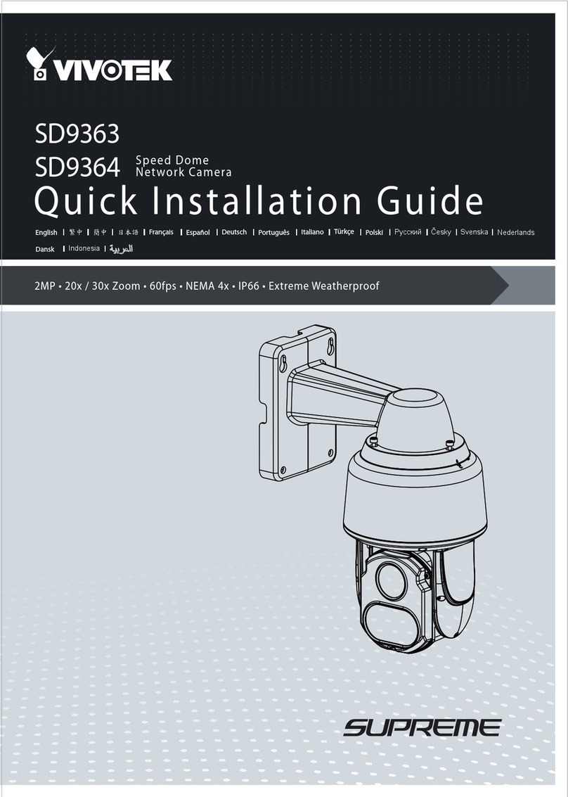 Vivotek Supreme SD9363 Quick installation guide