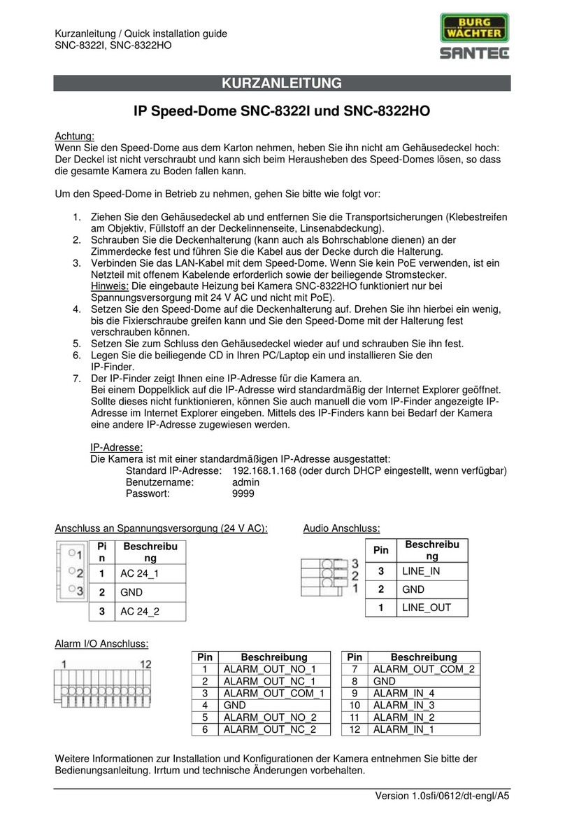 Burg Wächter SNC-8322I User manual