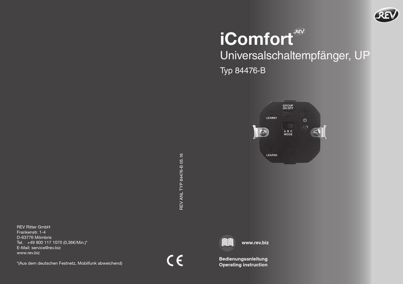 REV Ritter iComfort 84476-B Operating	 instruction