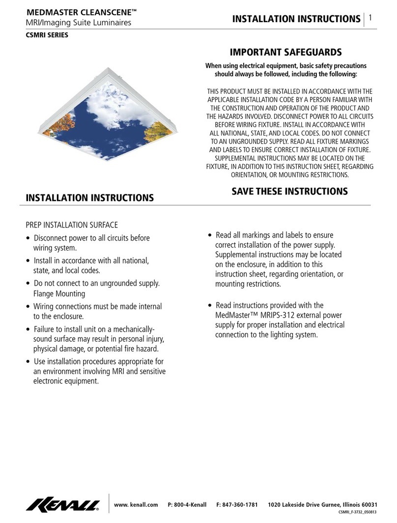 kenall CSMRI Series installation instructions