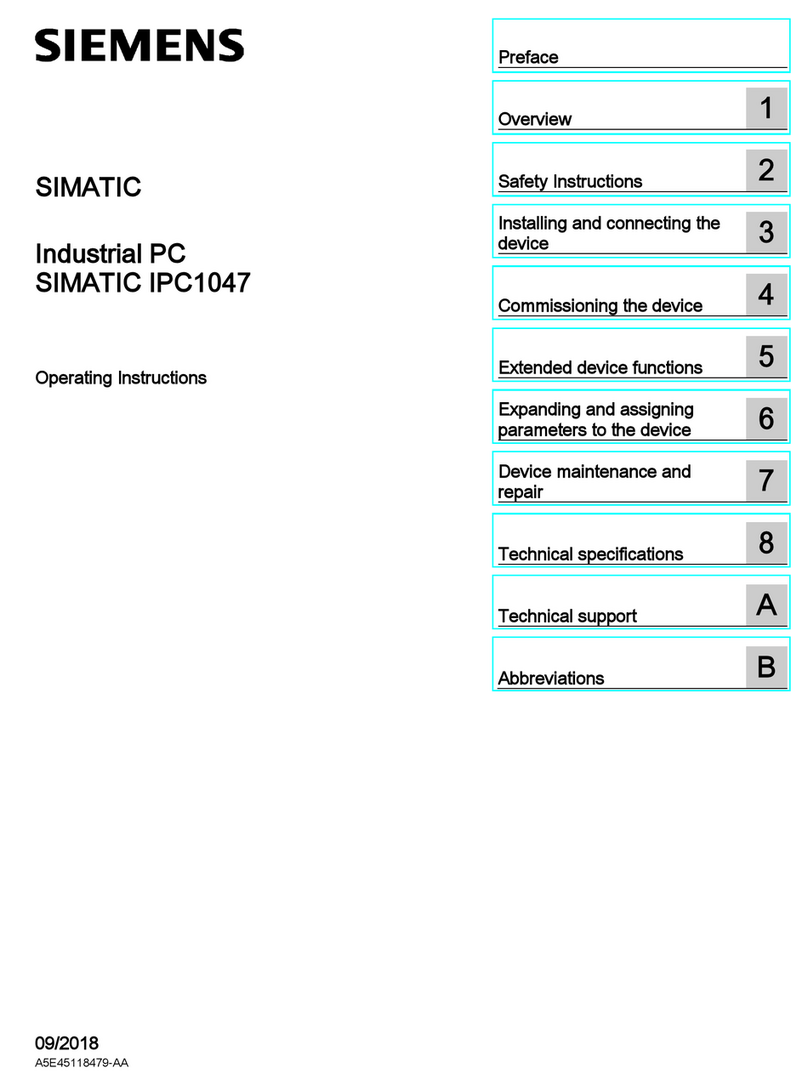 Siemens SIMATIC IPC1047 operating instructions