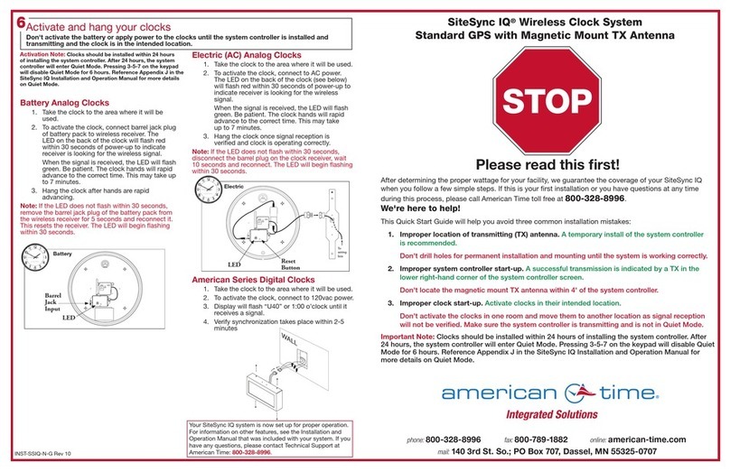 American Time SiteSync IQ Instruction Manual