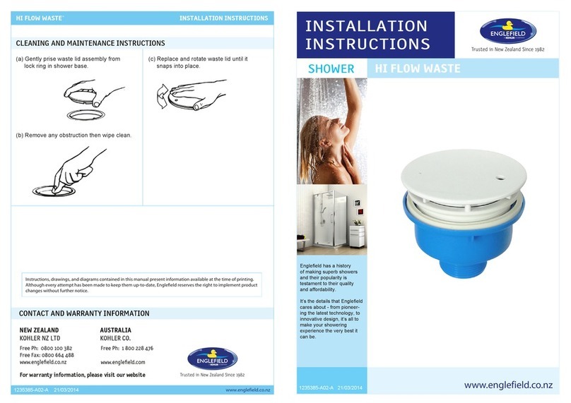 Englefield Hi Flow Waste installation instructions