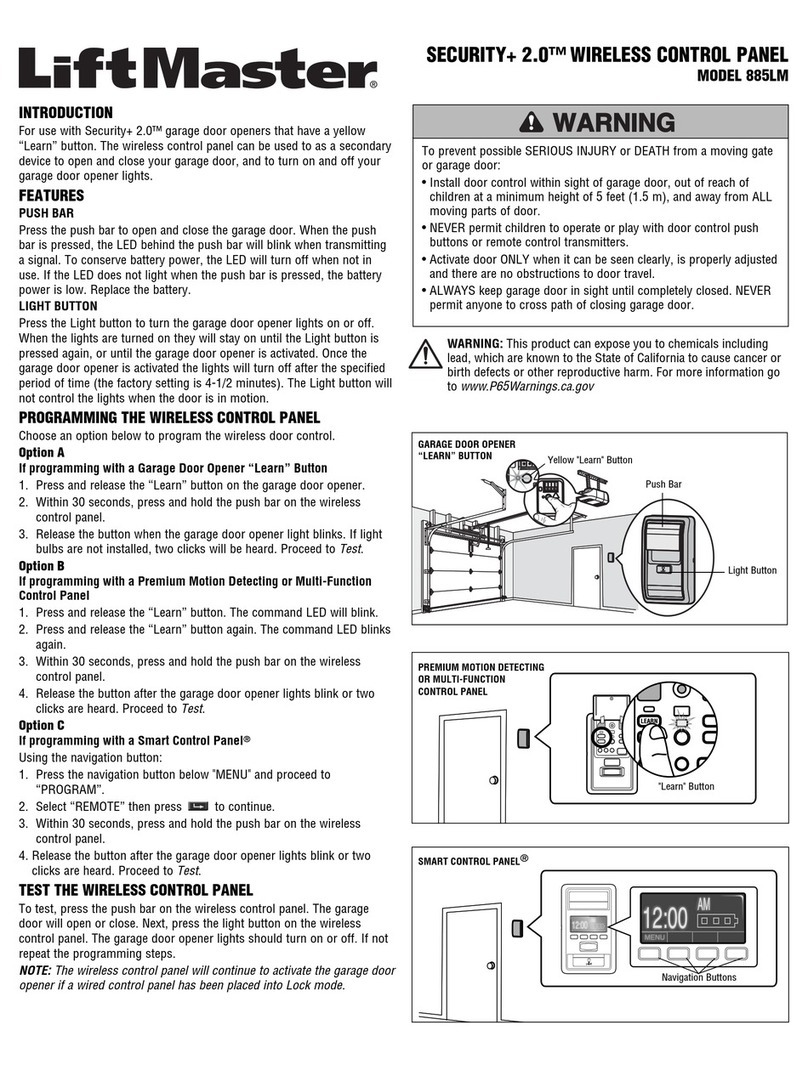 Chamberlain 885LM User manual