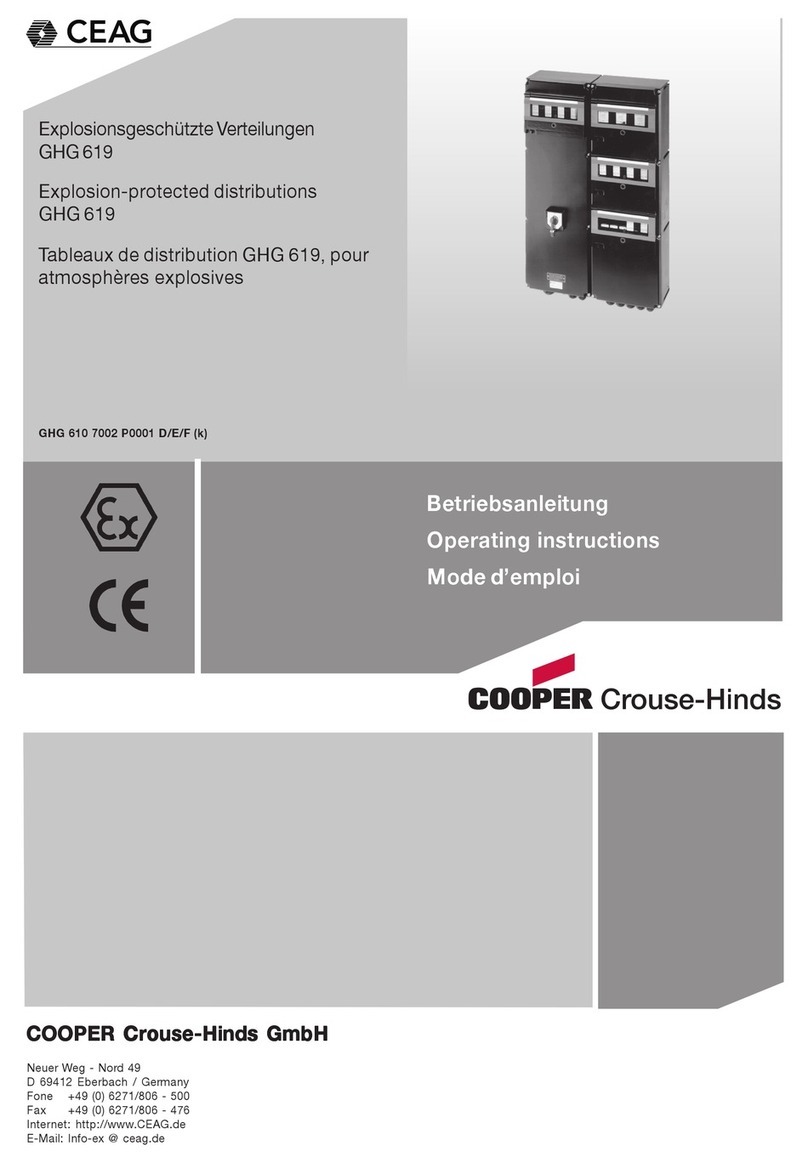 Cooper Crouse-Hinds CEAG GHG 619 operating instructions