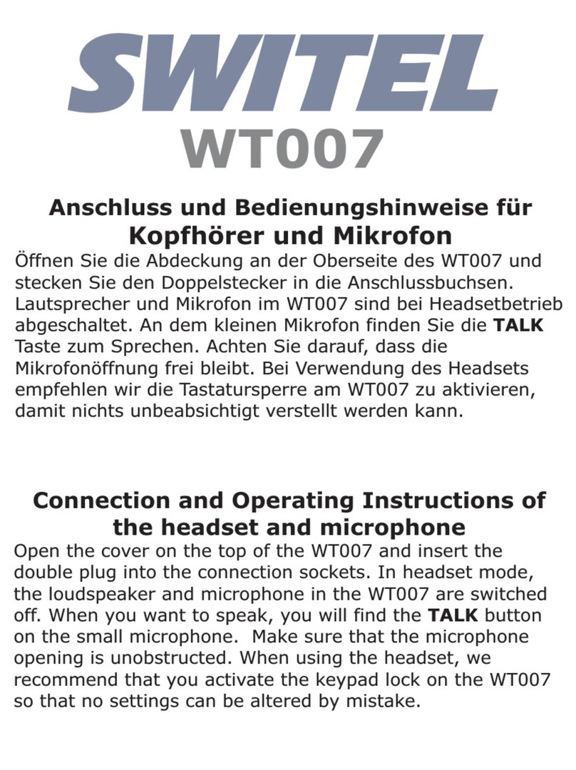 switel WT007 Connection and operating instructions