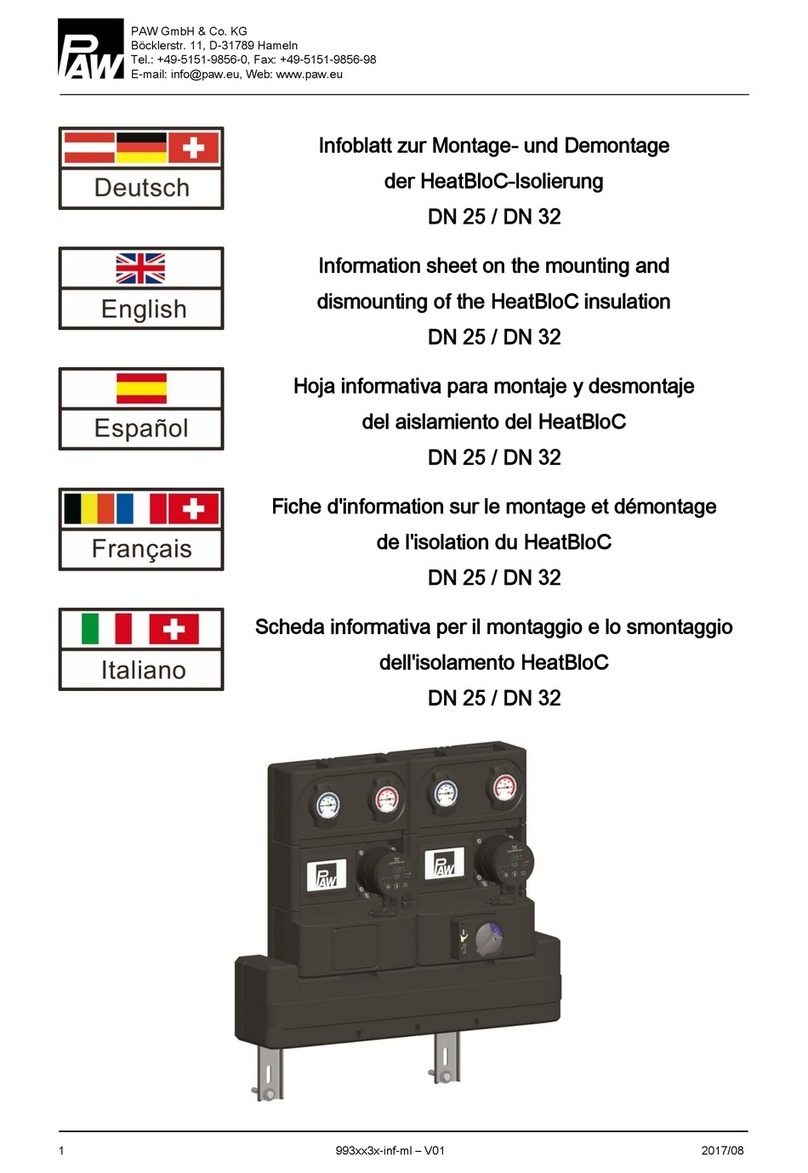 PAW HeatBloC Information sheet on the mounting and dismounting