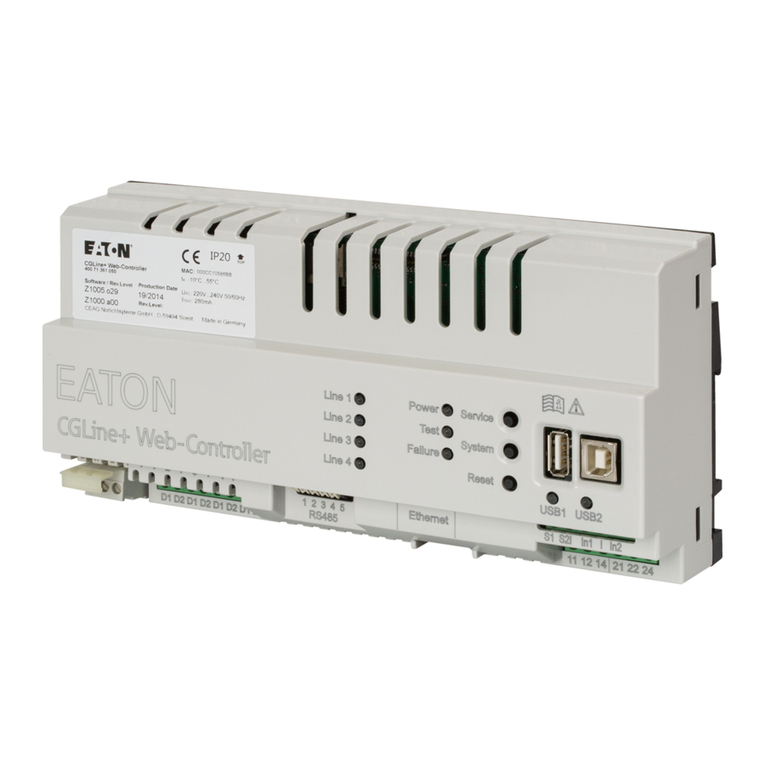 Eaton CGLine+ Web Controller Quick installation manual