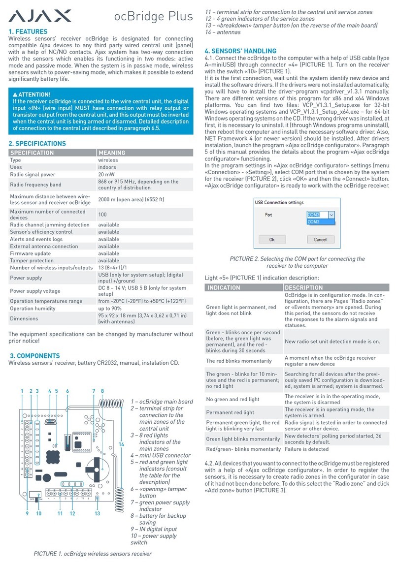 AJAX ocBridge Plus manual