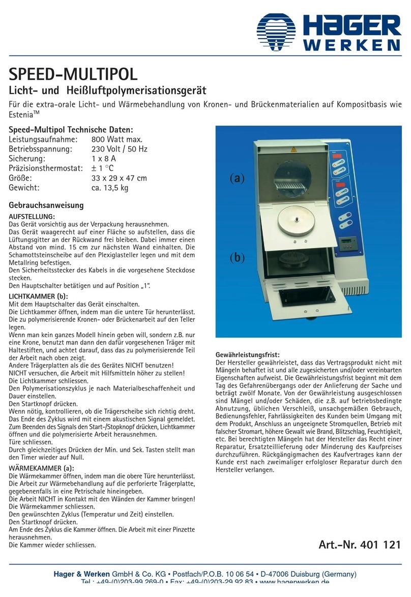 HAGER WERKEN SPEED-MULTIPOL Instructions for use HAGER WERKEN SPEED-MULTIPOL Instructions for use