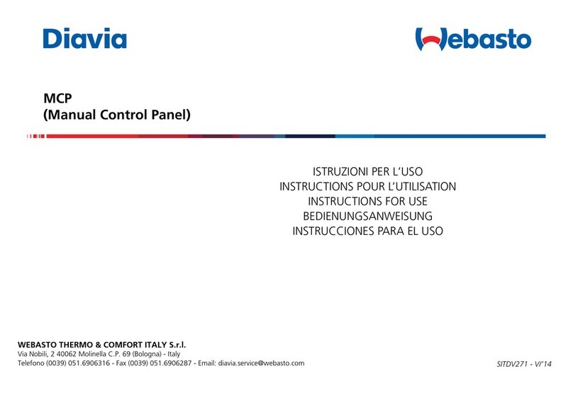 Webasto Diavia MCP Instructions for use