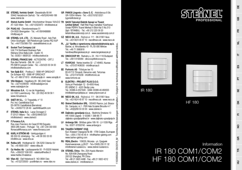 STEINEL IR 180 Owner's manual STEINEL IR 180 Owner's manual