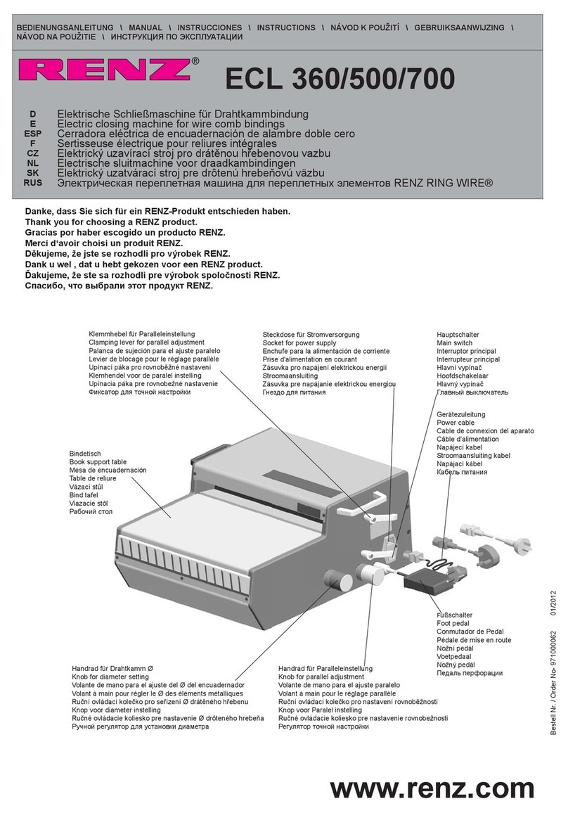 Renz ECL 360 manual