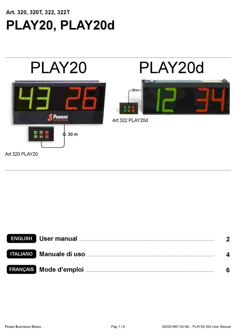 Favero PLAY20 user manual