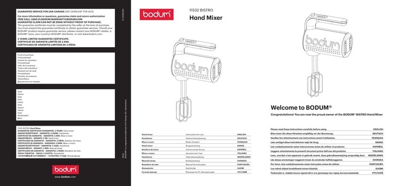 Bodum BISTRO 11532 Instructions for use