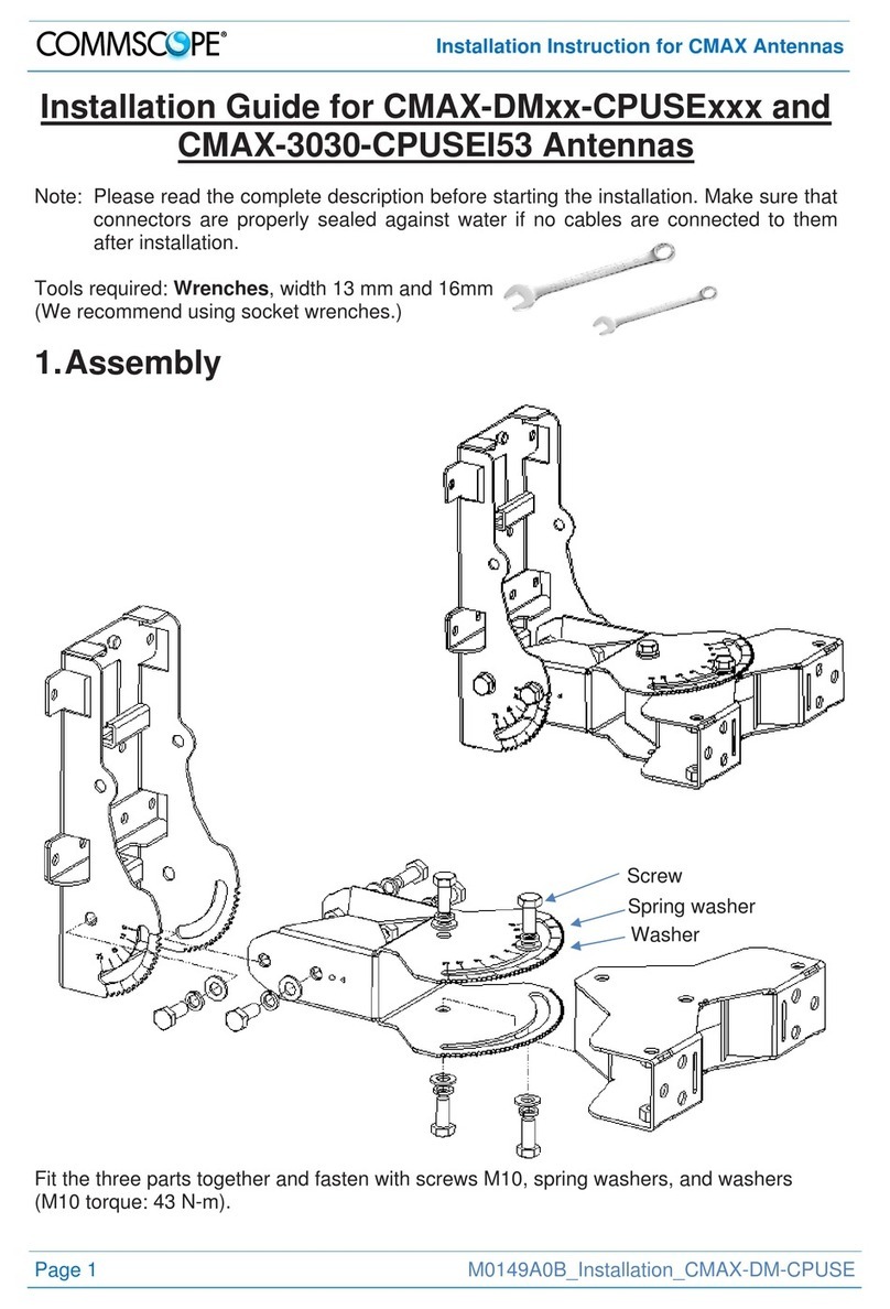 CommScope CMAX-DM CPUSE Series User manual CommScope CMAX-DM CPUSE Series User manual
