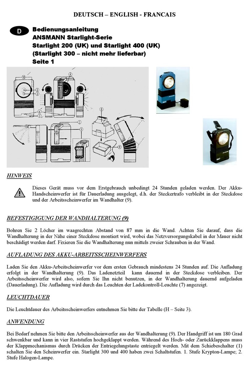 ANSMANN Starlight Series User manual ANSMANN Starlight Series User manual