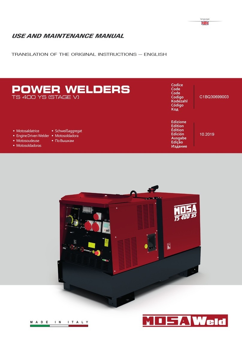 MOSA Weld TS 400 YS Use and maintenance manual