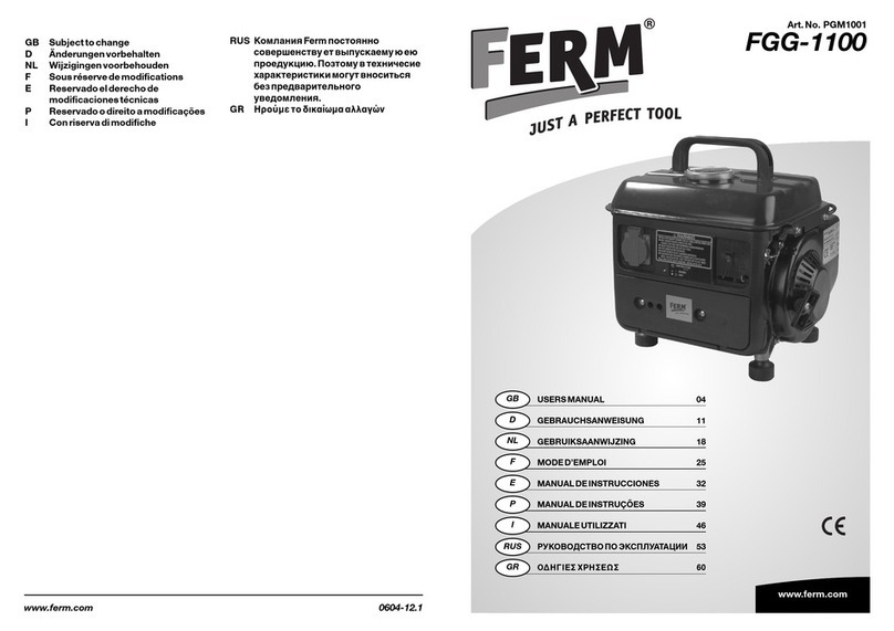 Ferm FGG-1100 user manual