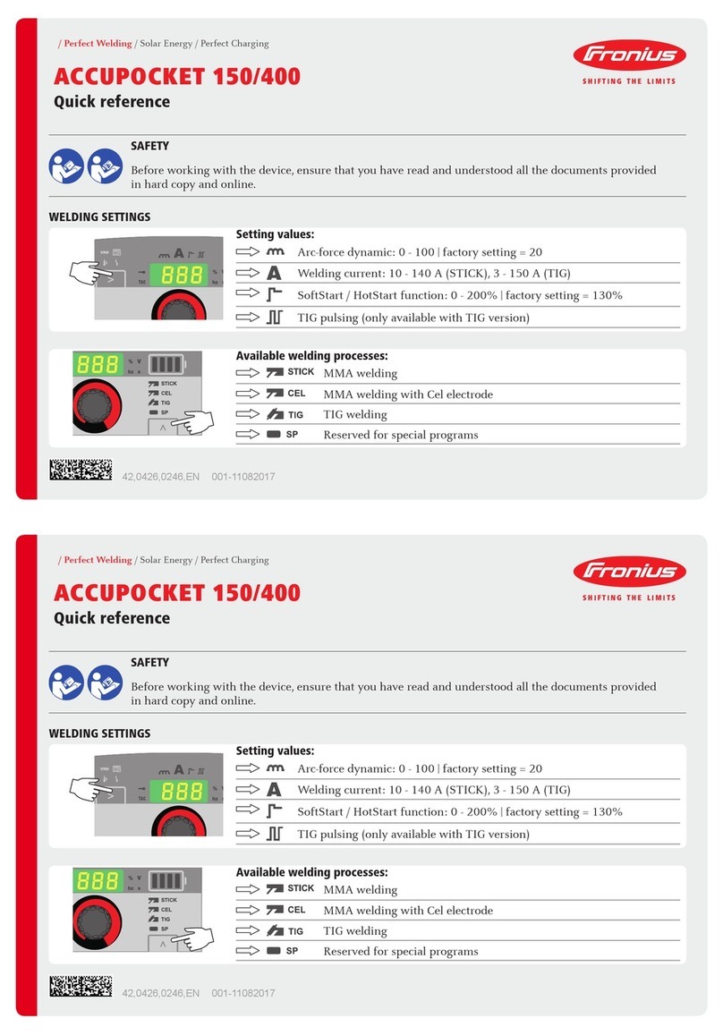 FRO­NIUS AccuPocket 150/400 User manual