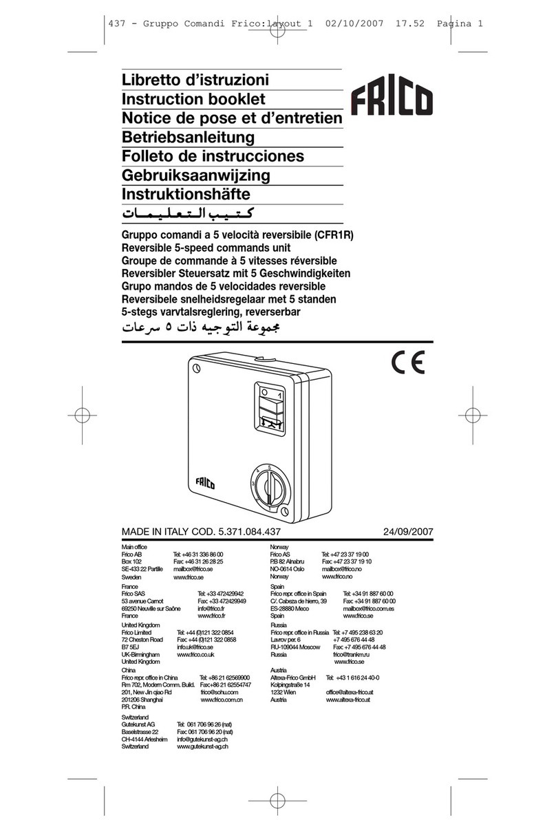 Frico CFR1R Instruction booklet Frico CFR1R Instruction booklet