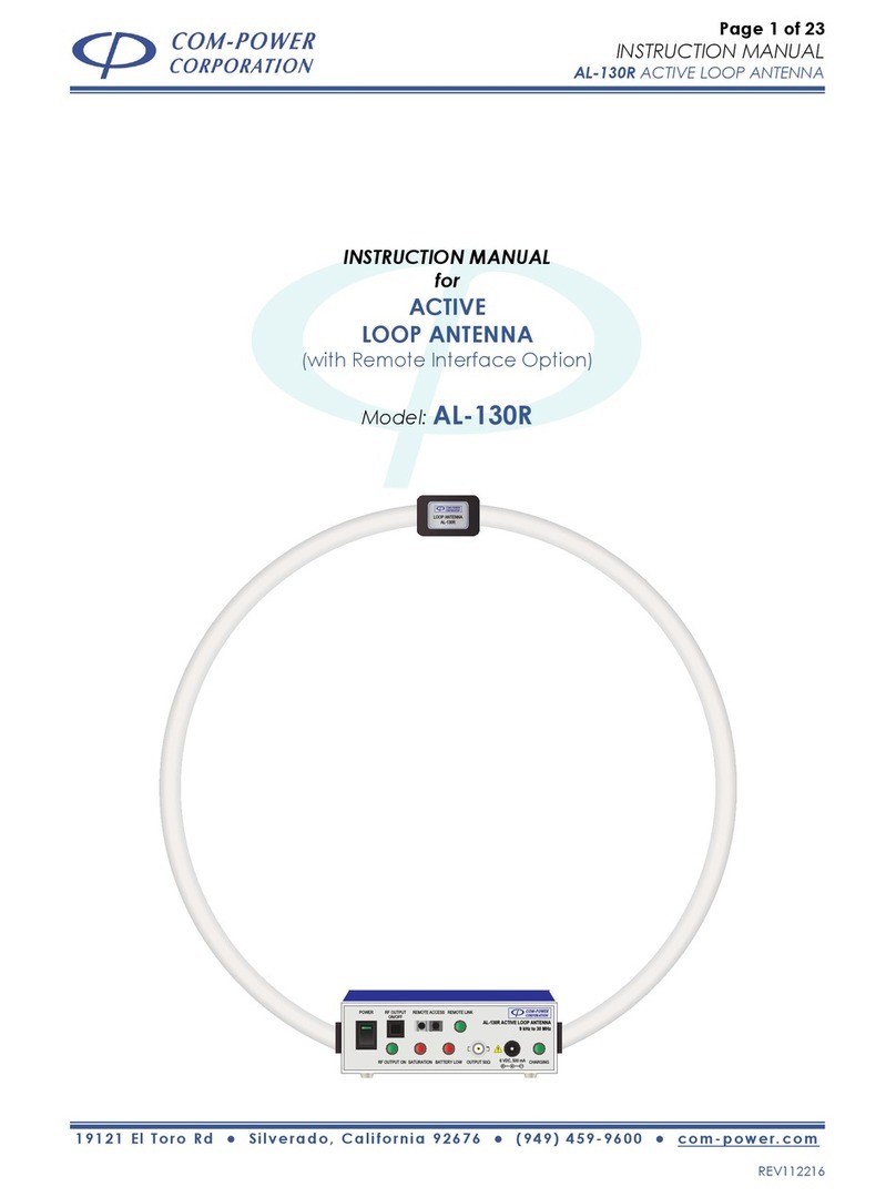 COM-power corporation AL-130R instruction manual COM-power corporation AL-130R instruction manual
