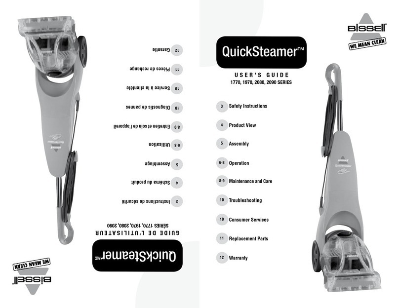 Bissell QuickSteamer 1770 SERIES user guide