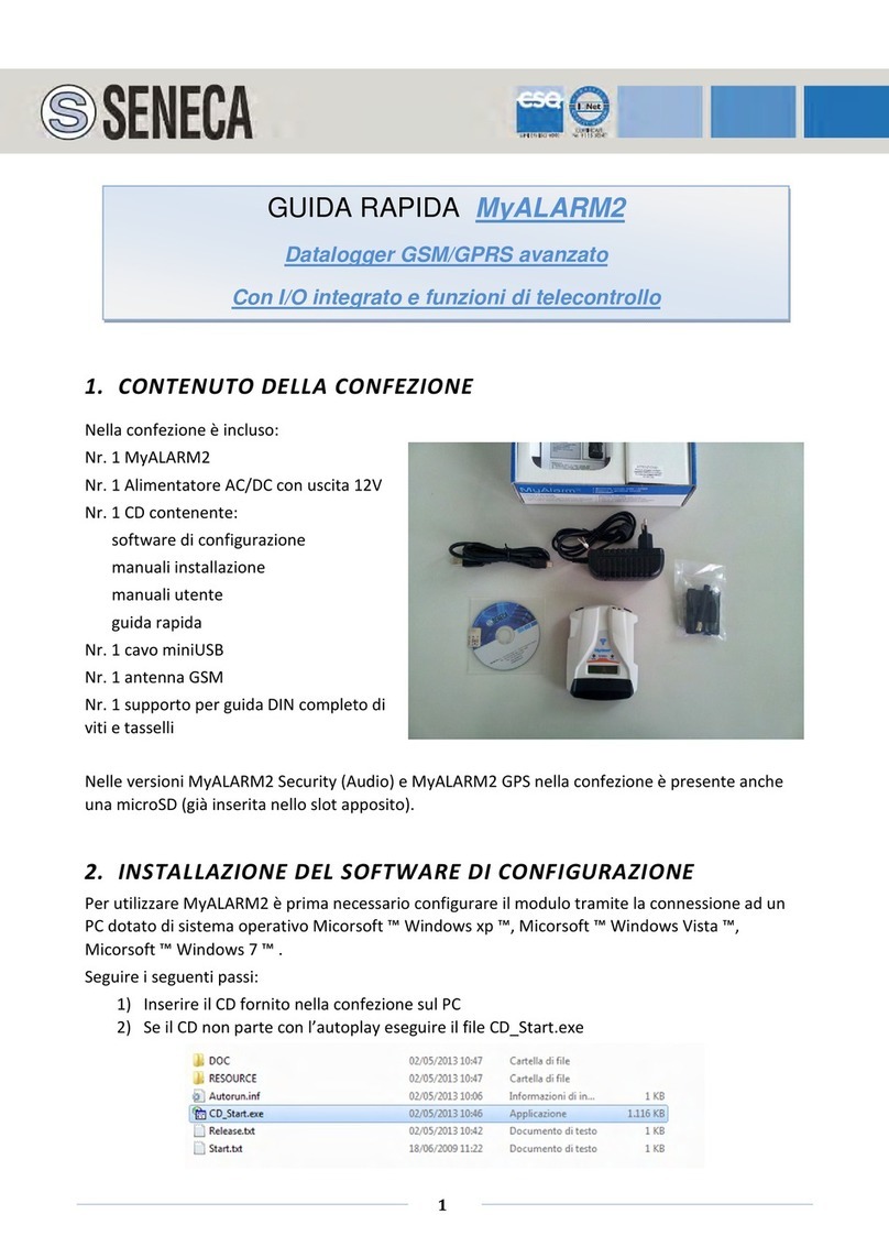 Seneca MyALARM2 User manual Seneca MyALARM2 User manual