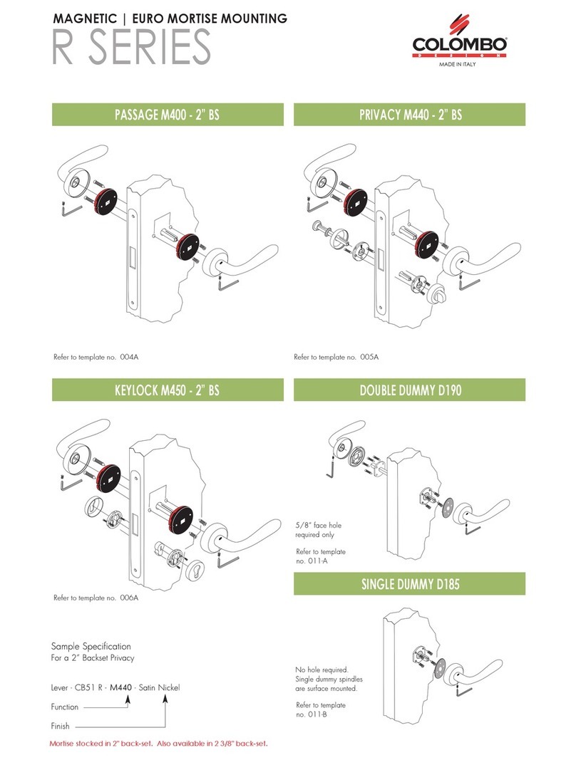 Colombo R Series installation instructions Colombo R Series installation instructions