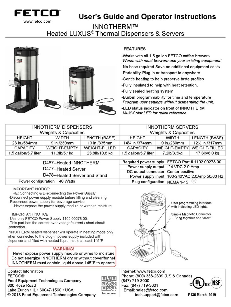Fetco INNOTHERM L4-HD15 Users guide and operator instructions