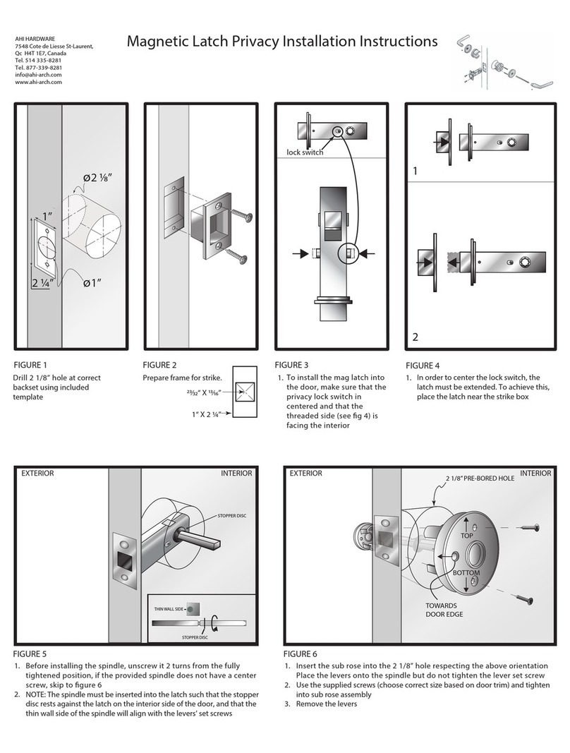 AHI Hardware TLM1661 installation instructions AHI Hardware TLM1661 installation instructions