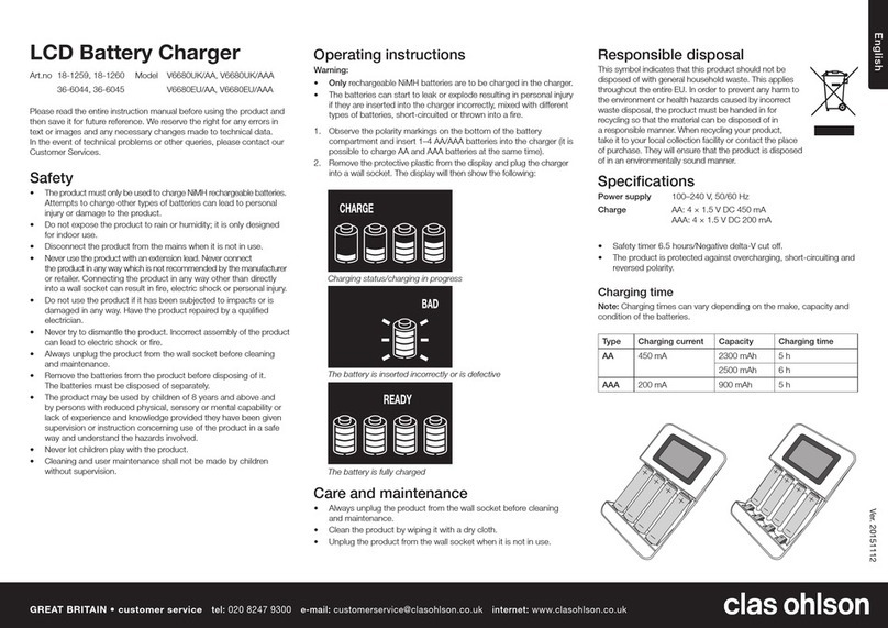 Clas Ohlson V6680UK/AA User manual