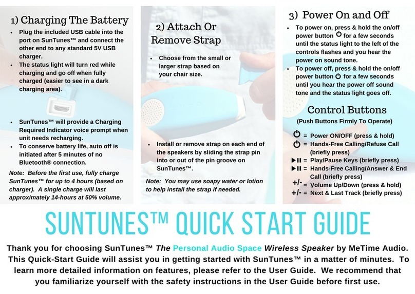 MeTime Audio SunTunes quick start guide