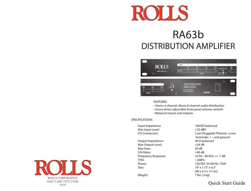 Rolls RA63b quick start guide