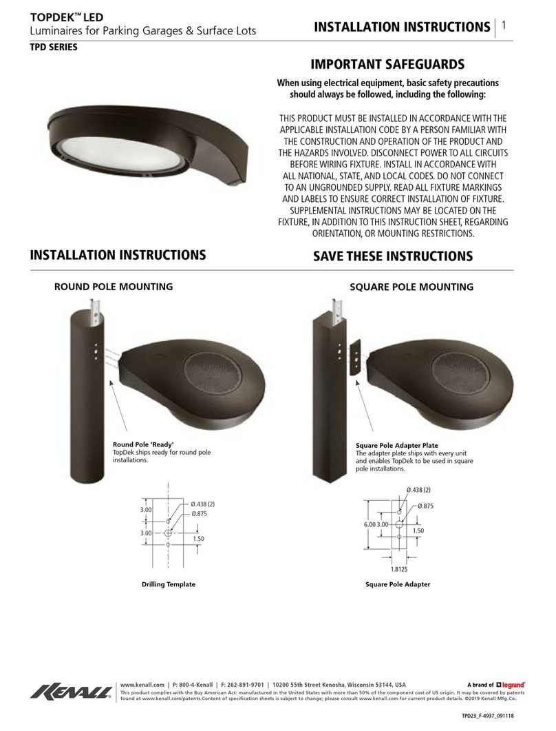 kenall Topdek TPD Series User manual
