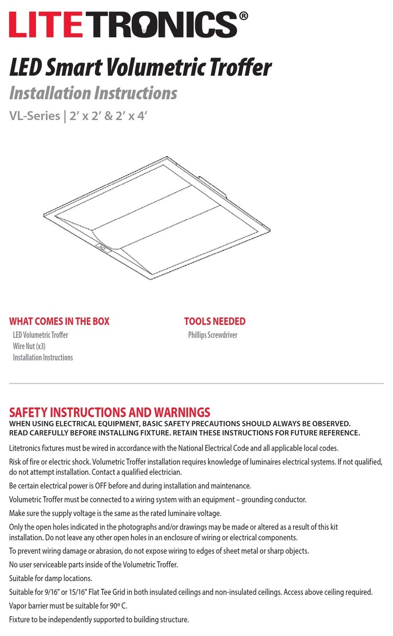 LITETRONICS VL Series installation instructions