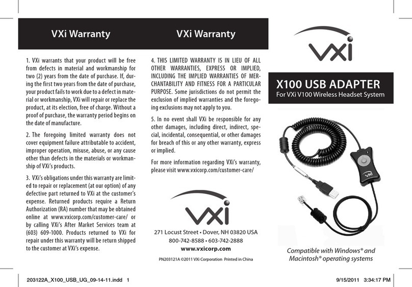 VXI X100 User manual