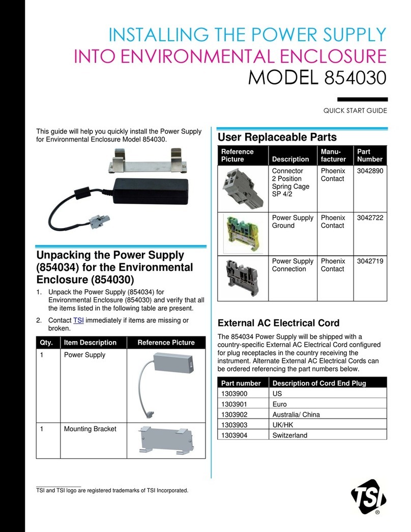 TSI Instruments DUSTTRAK 854030 installation manual