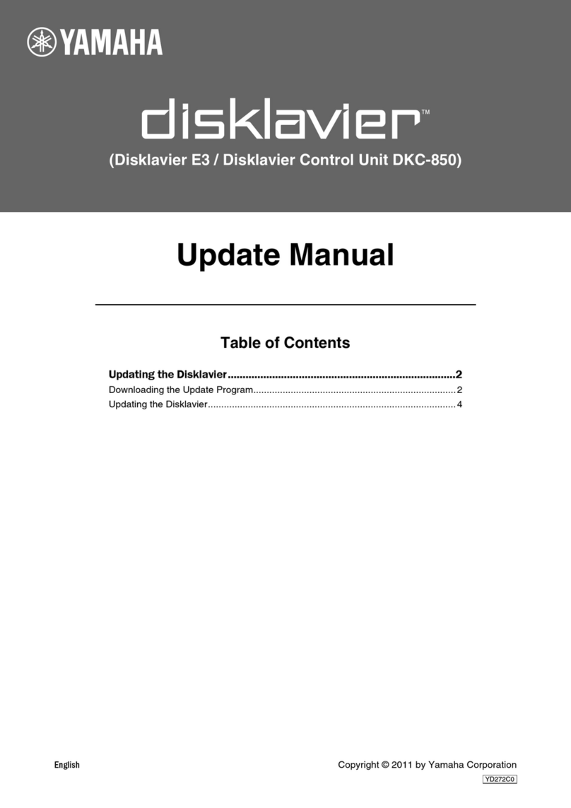 Yamaha Disklavier E3 Update manual