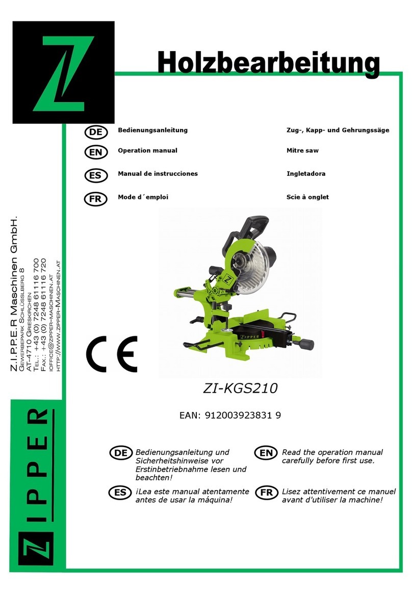 Z.I.P.P.ER MASCHINEN ZI-KGS210 Operation manual