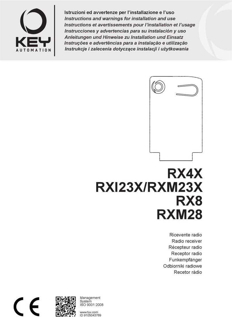 Keyautomation RX4X Instructions and warnings for installation and use