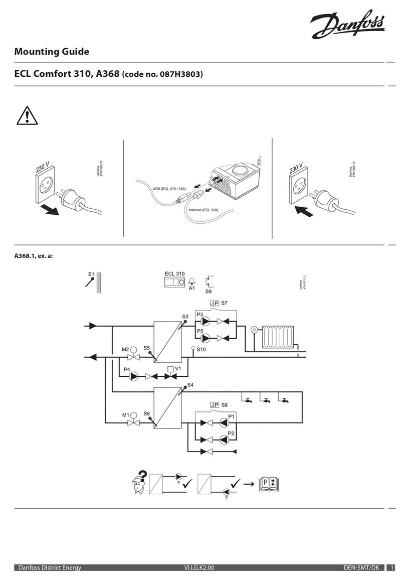 Danfoss ECL Comfort A368 Installation instructions manual