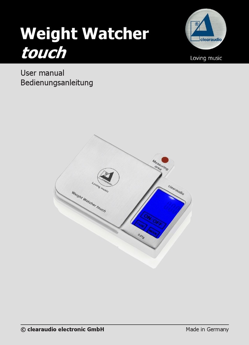 Clearaudio Weight Watcher touch user manual