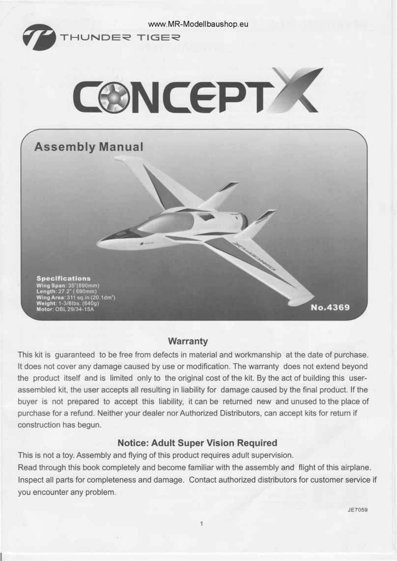 THUNDER TIGER Concept X 4369 Assembly manual