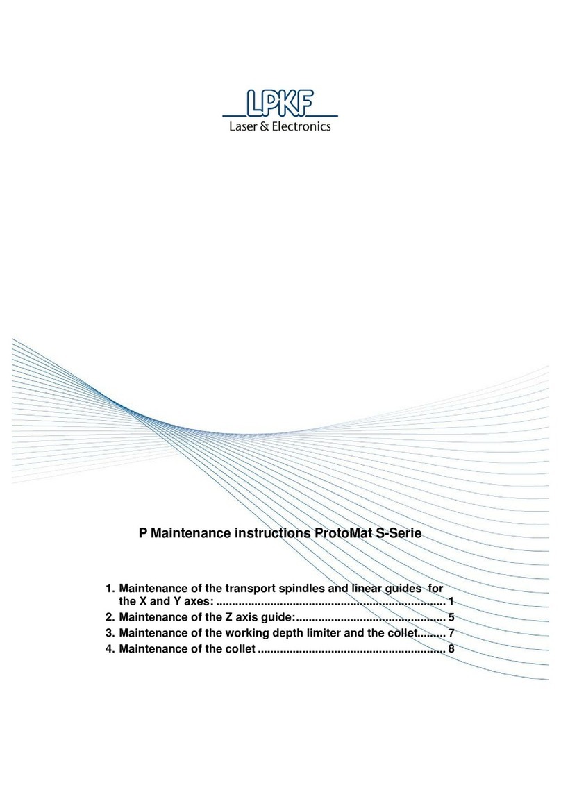 LPKF ProtoMat S Series Maintenance instructions
