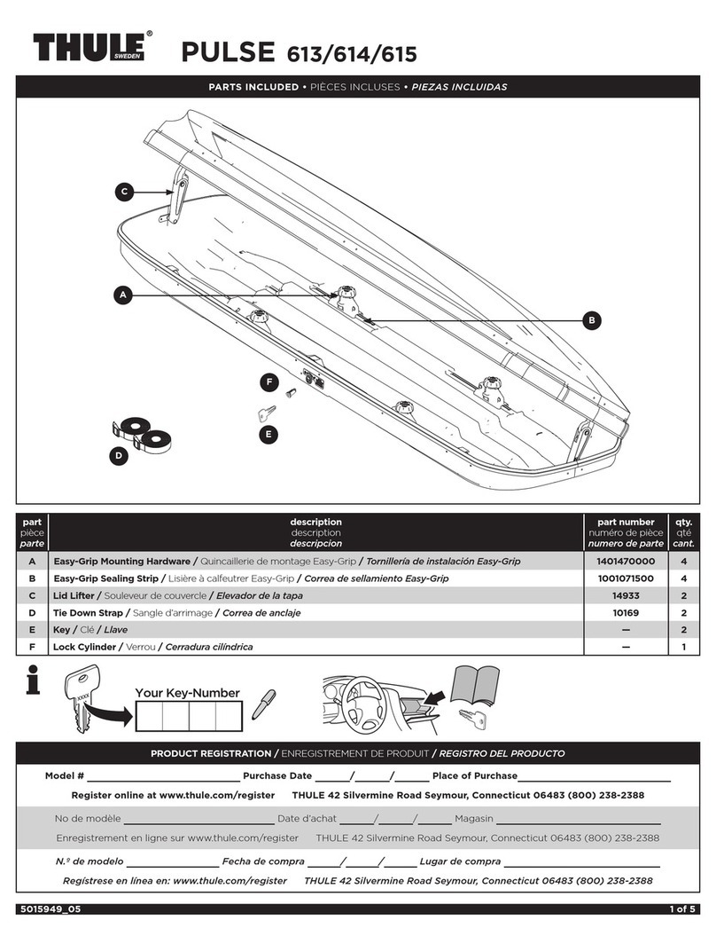 Thule PULSE 613 quick start guide