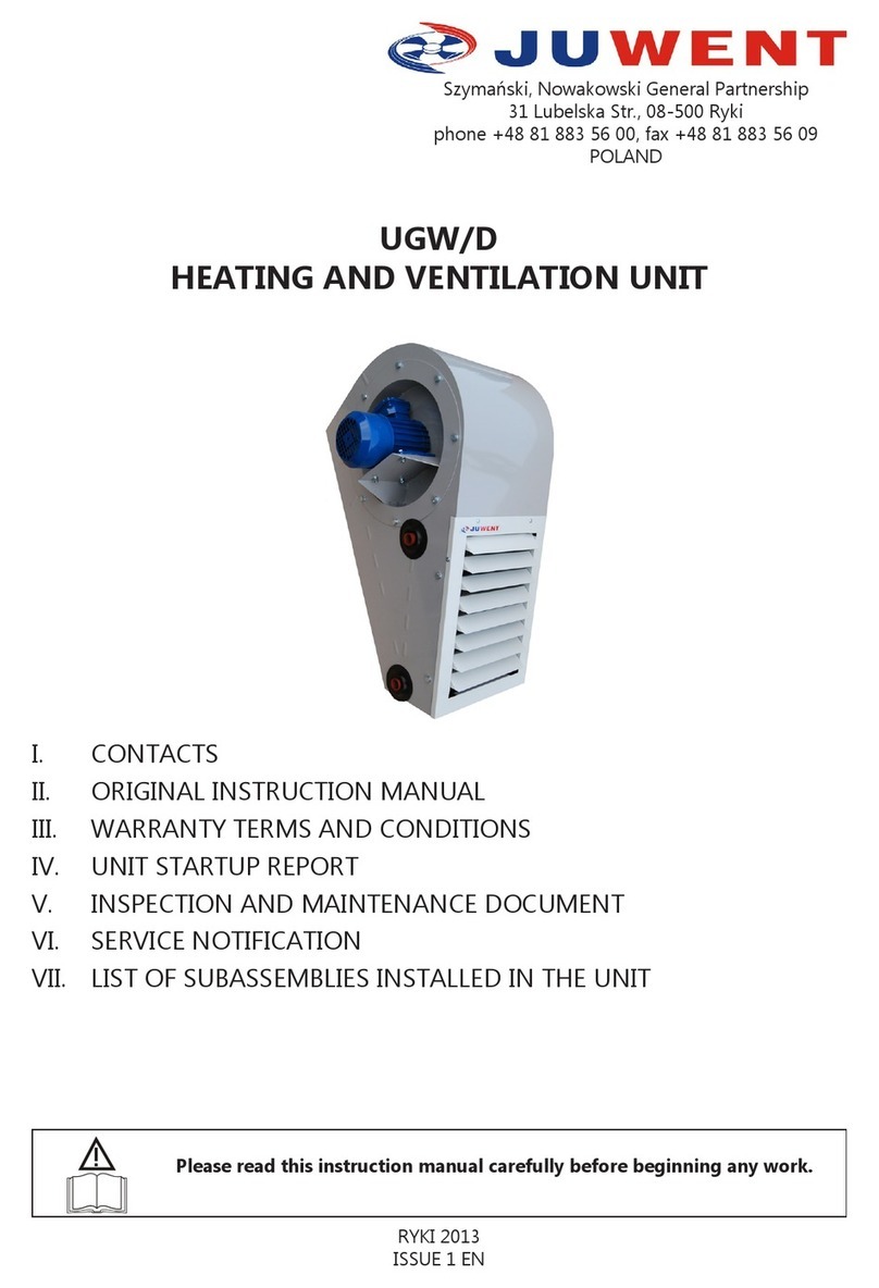 Juwent UGW/D Series instruction manual