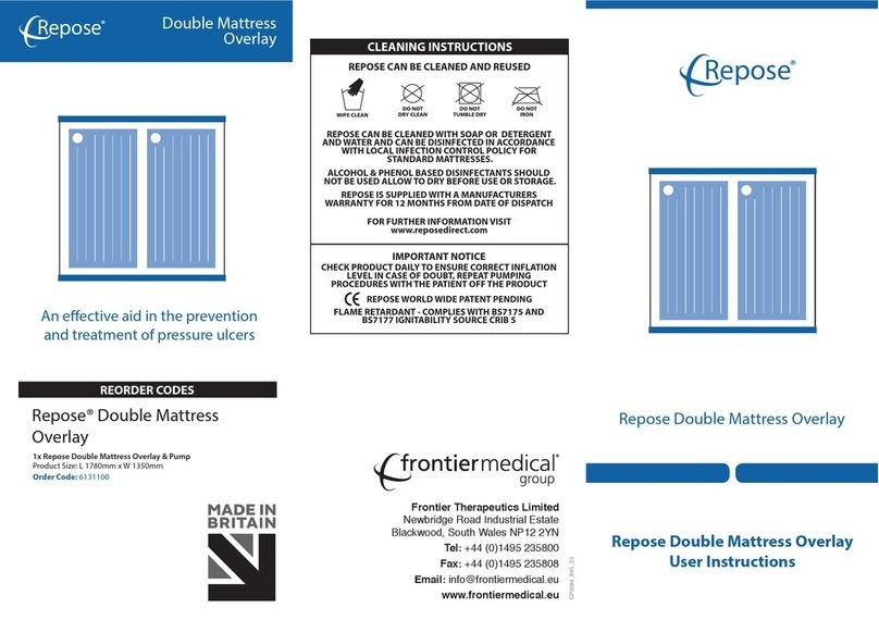 Repose Double Mattress Overlay User instructions