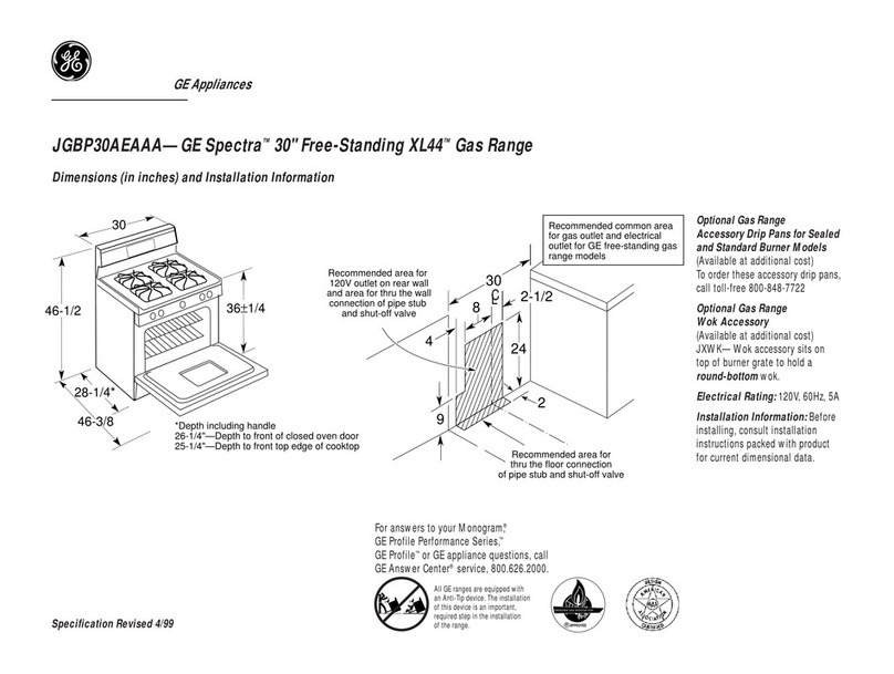 GE Spectra JGBP30AEAAA Manual