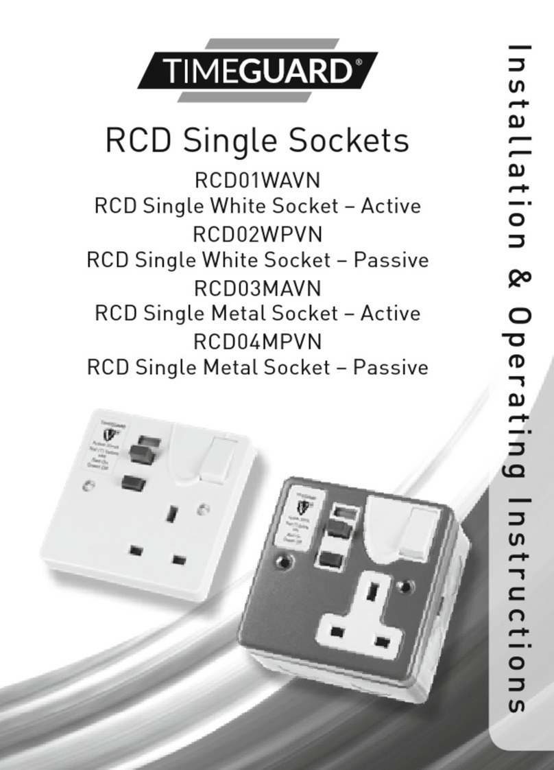 Timeguard RCD01WAVN Installation & operating instructions